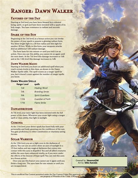 Pin by Matt on DnD Homebrew Ranger Subclasses | Ranger dnd, Dungeons ...