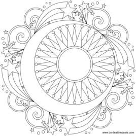 Moon Mandala Coloring Pages at GetDrawings | Free download