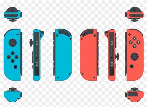 Nintendo Switch Joy-con Illustration - Nintendo Switch Joy Con Size ...