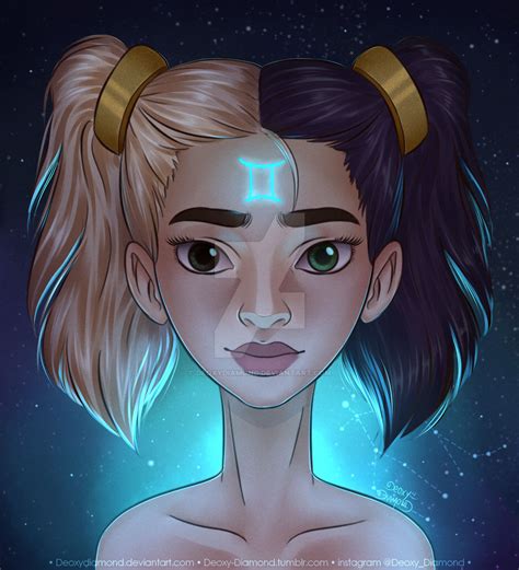 Gemini - Zodiac sign by DeoxyDiamond on DeviantArt