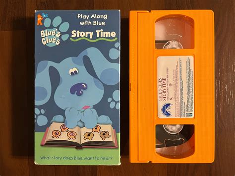 Nick Jr.s Blues Clues: Story Time, Play Along With Blue 1998 VHS Orange ...