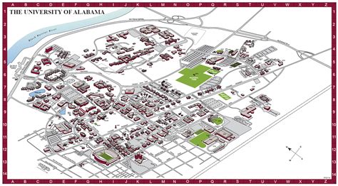 Alabama University Campus Map | Metro Map