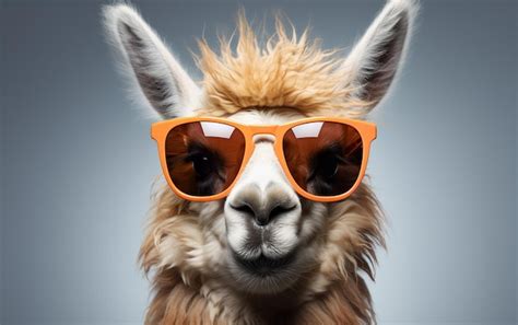 Premium AI Image | Llama in Sunglasses