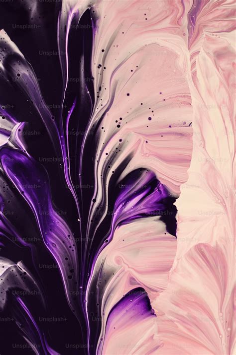 A close up of a purple and black abstract painting photo – Art Image on Unsplash