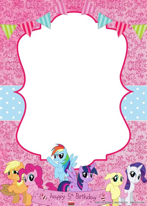 (FREE PRINTABLE) – My Little Pony Invitation Templates | DREVIO