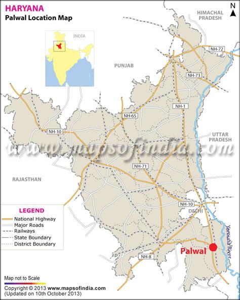 Where is Palwal Located in India | Palwal Location Map,Haryana