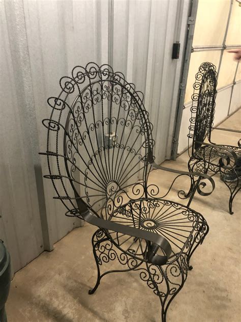 Vintage wrought iron peacock chair | Etsy