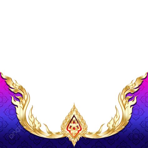 Thai Gold Gradient Abstract King Retro Pattern Exotic Border Luxury ...