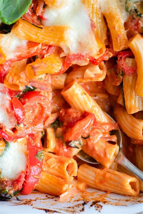 Vegetarian Baked Ziti - Inside The Rustic Kitchen