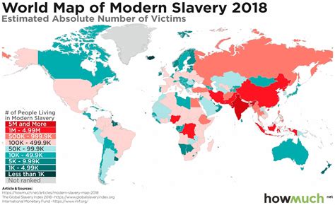 World Map of Modern Slavery 2018 - Vivid Maps