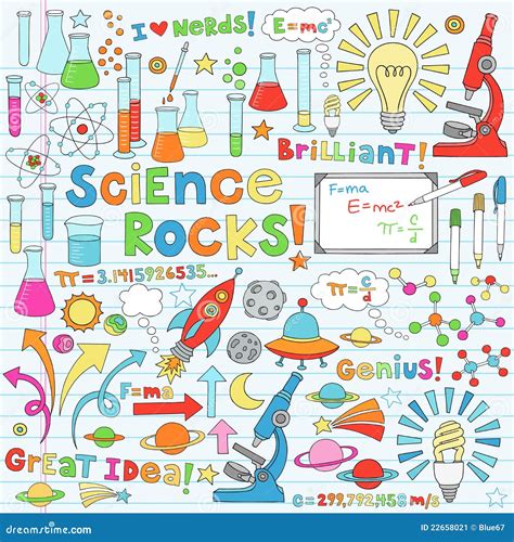 Science Notebook Doodles Stock Image - Image: 22658021