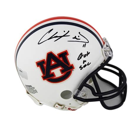 Chris Davis Jr Signed Auburn Tigers Riddell Mini Helmet with "Got a Sec ...