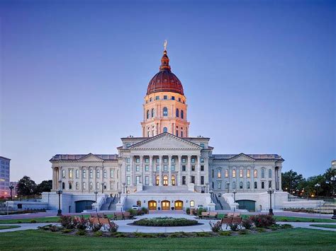 The Kansas State Capitol after recent renovations. Topeka, Kansas. Built 1866-1903, constructed ...