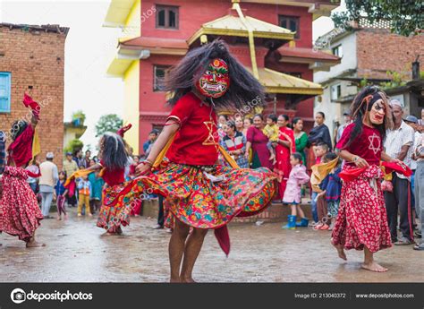 Kathmandu Nepal Aug 2018 Lakhe Dance One Most Popular Dances – Stock Editorial Photo ...