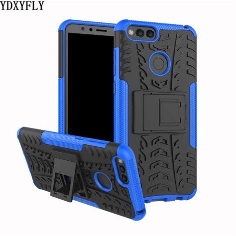 Heavy Duty Armor Cover Kickstand Case For Huawei Honor 7X Rugged Hybrid PC+TPU Double Protection ...