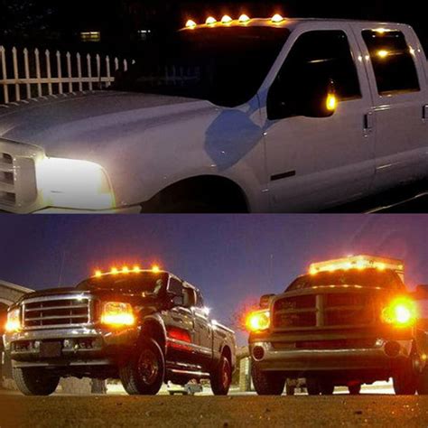 Smoked/Yellow Len LED Truck Cab Light Kit Fits 88-02 Chevy and GMC Pic — AUXITO