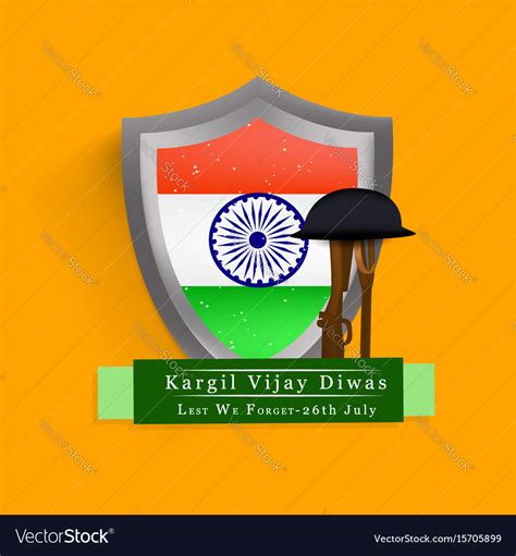 Kargil vijay diwas 26th july Royalty Free Vector Image