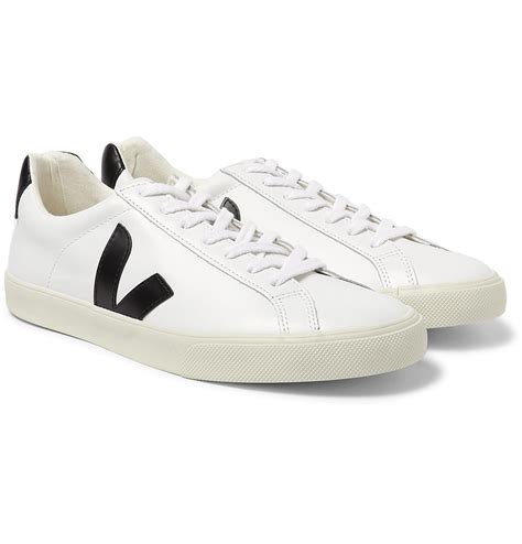 Veja Esplar Rubber-trimmed Leather Sneakers in White for Men - Save 30. ...