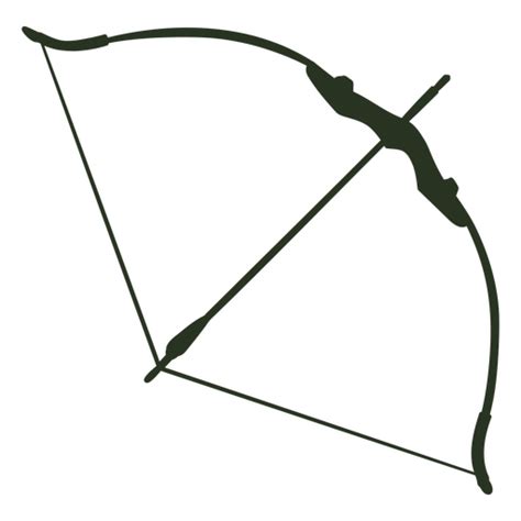 Bow And Arrow Silhouette Archery PNG & SVG Design For T-Shirts