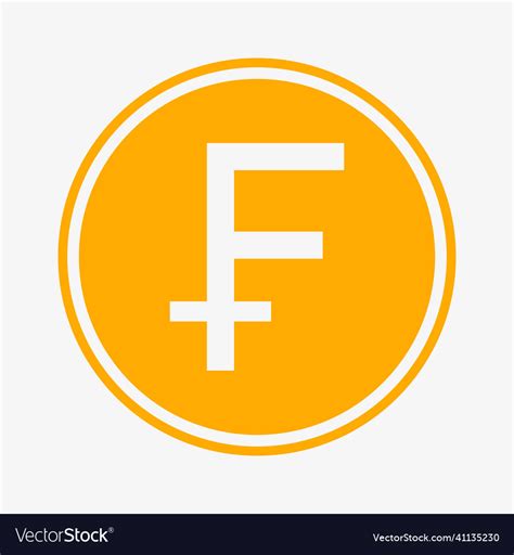 Swiss franc icon currency symbol Royalty Free Vector Image