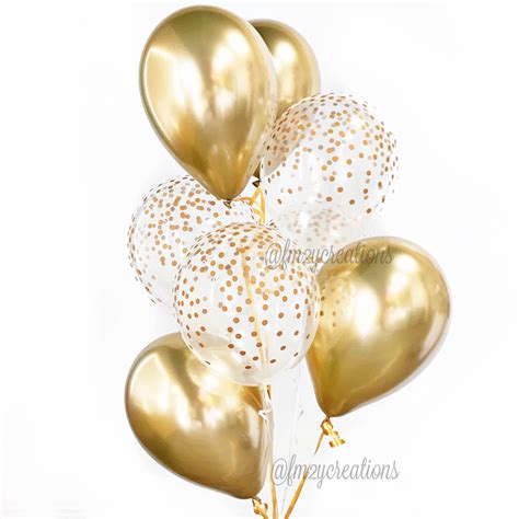 Gold Chrome Balloons Chrome Balloon Confetti Gold Balloons | Etsy