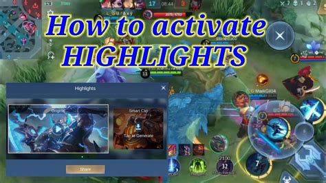 How to activate Highlights in Mobile Legends - YouTube