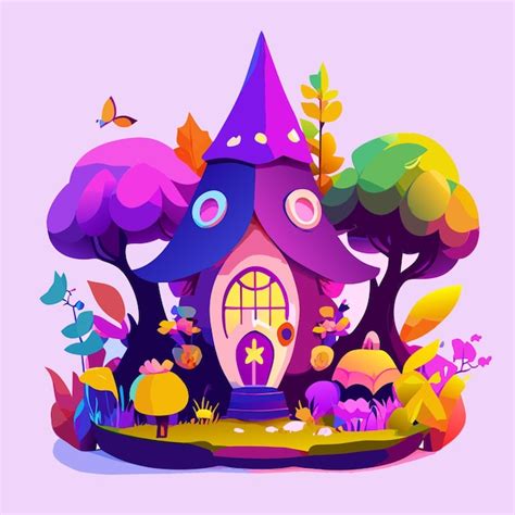 Premium Vector | Simple house in nature background