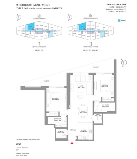 330 Riverside Crescent Apartments Sobha Group - Floor Plan