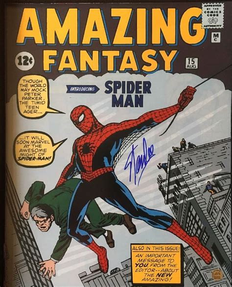 AMAZING FANTASY #15 PHOTO 16x20 SIGNED BY STAN LEE AUTOGRAPH W/Stan Lee HOLOGRAM | eBay | Comic ...