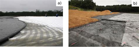 Examples of installation methods of geosynthetics in tailings ponds: a ...