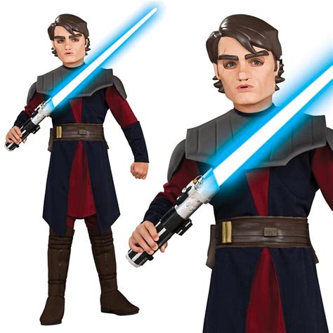 CHILDS ANAKIN SKYWALKER COSTUME STAR WARS JEDI CLONE WARS FILM FANCY ...