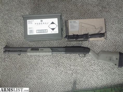 ARMSLIST - For Sale/Trade: Mossberg 590a1 w/magpul furniture, 150 Federal Buckshot, Bayonet