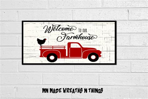 Farmhouse Welcome Sign for Home Decor Wreath Attachment. - Etsy