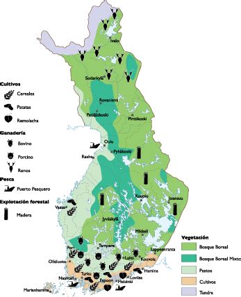 Finland Land Use map | Vector World Maps