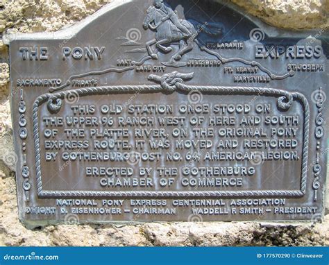 Pony Express Plaque editorial image. Image of plaque - 177570290