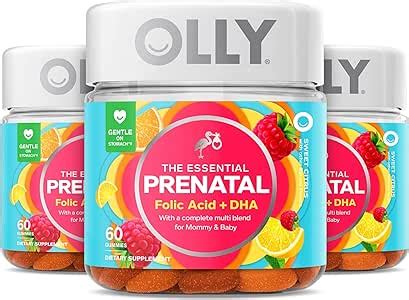 Amazon.com : Olly Prenatal Multivitamin Gummy, Folic Acid, Vitamin D ...