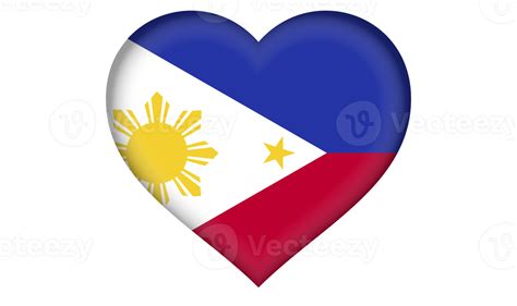 Philippines flag icon in the form a heart 13471156 PNG