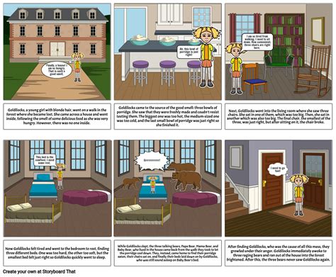 Goldilocks and the Three Bears Storyboard by 69d4becf