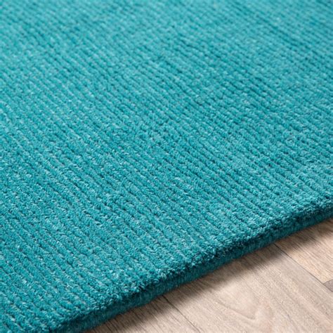 Surya Mystique M-5330 Teal Wool Solid Colored Rug from the Solid Rugs collection at Modern Area Rugs