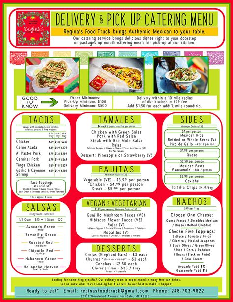 Pick-up & Delivery Catering | Regina's Mexican Food Truck