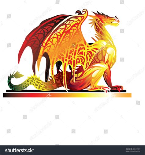 Eps10/ Fire Dragon - The Symbol Of 2012 Stock Vector Illustration 84559981 : Shutterstock