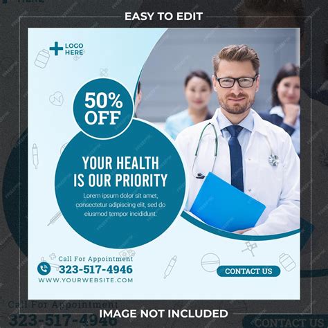 Premium PSD | Medical healthcare social media template