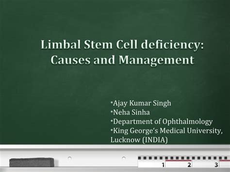 Limbal stem cell deficiency | PPT