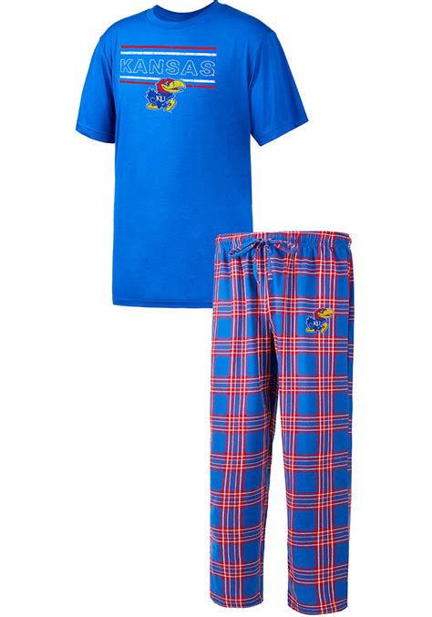 Kansas Jayhawks Blue KU Jayhawks Badge Set Lounge Pants