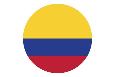 Circle flag vector of Colombia 11074343 Vector Art at Vecteezy