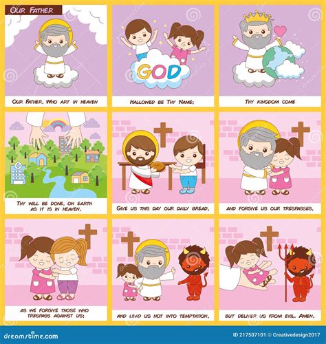 Our father prayer stock vector. Illustration of children - 217507101