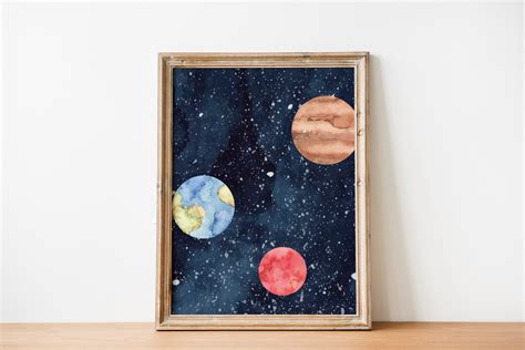 Solar System Wall Art Digital Download Printable Wall Art | Etsy