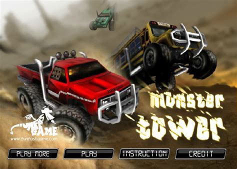 3D Monster Truck Tower - Funny Car Games