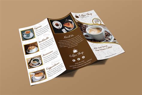 Tri Fold Coffee Shop Menu Brochure Template on Behance