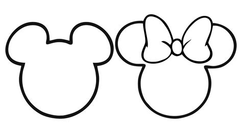 Mickey Mouse Outline Template